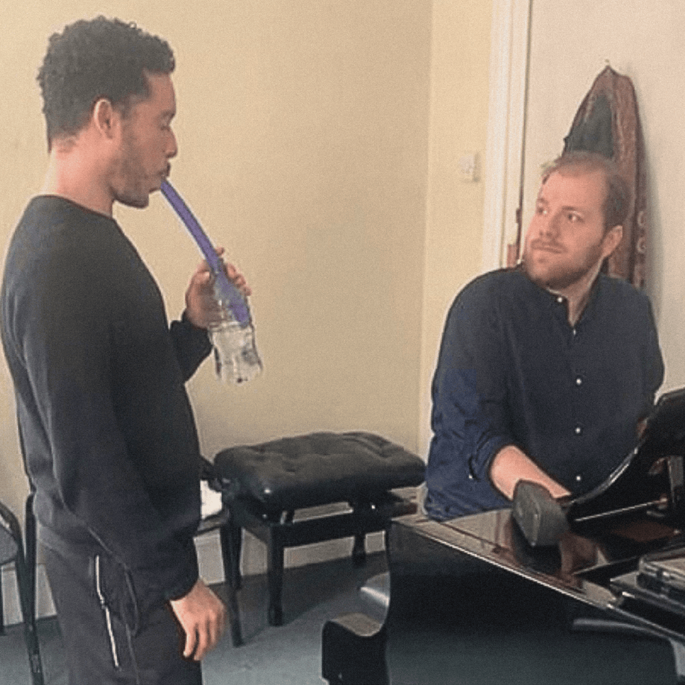Oren coaching a singer